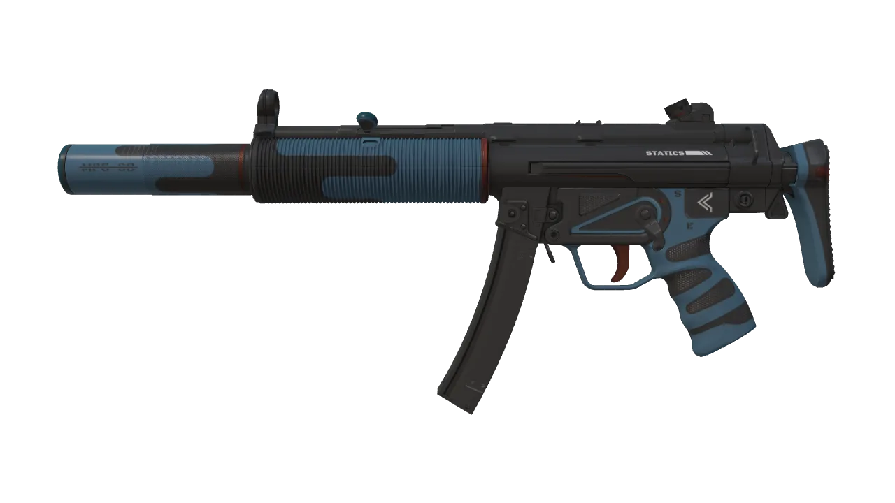 MP5-SD | Statics (Minimal Wear) — Dust II light, front