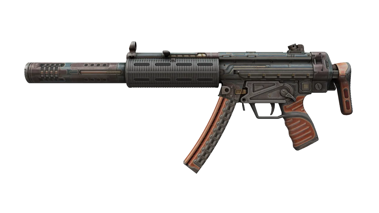 MP5-SD | Gauss (Field-Tested) — Dust II light, front