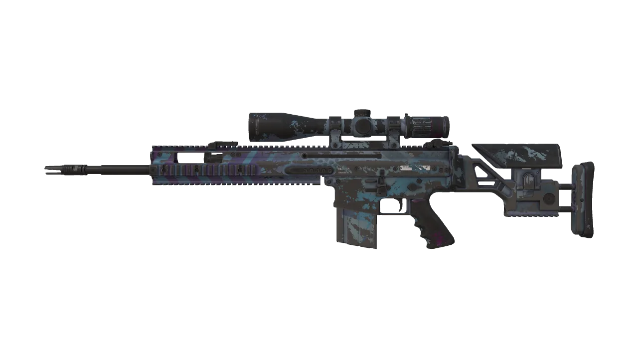 SCAR-20 | Wild Berry (Battle-Scarred) — Dust II light, front