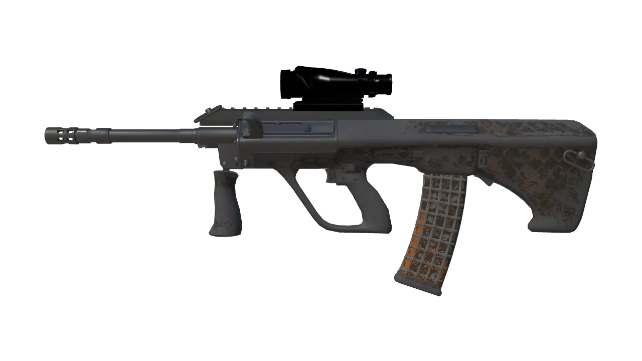 AUG | Condemned (Battle-Scarred) — Dust II light, front