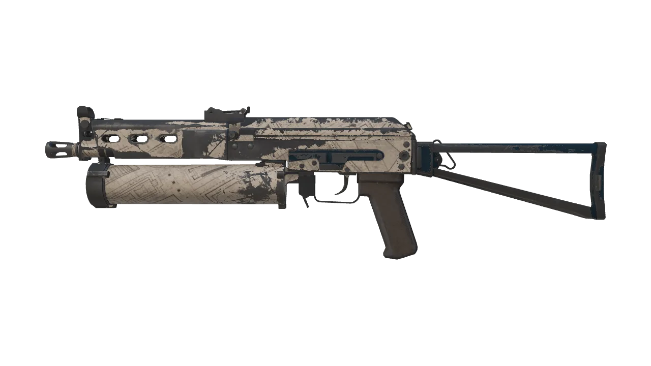 PP-Bizon | Facility Sketch (Battle-Scarred) — Dust II light, front