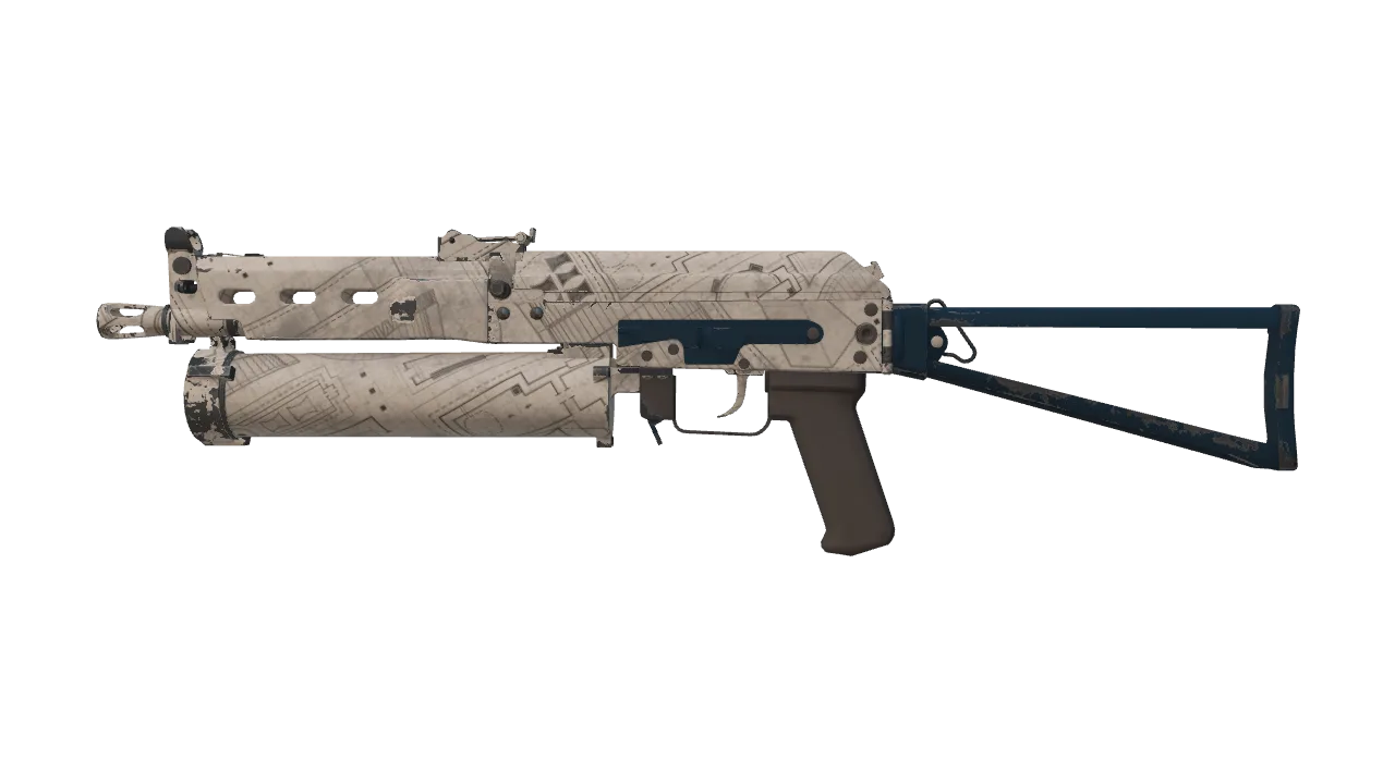 PP-Bizon | Facility Sketch (Minimal Wear) — Dust II light, front