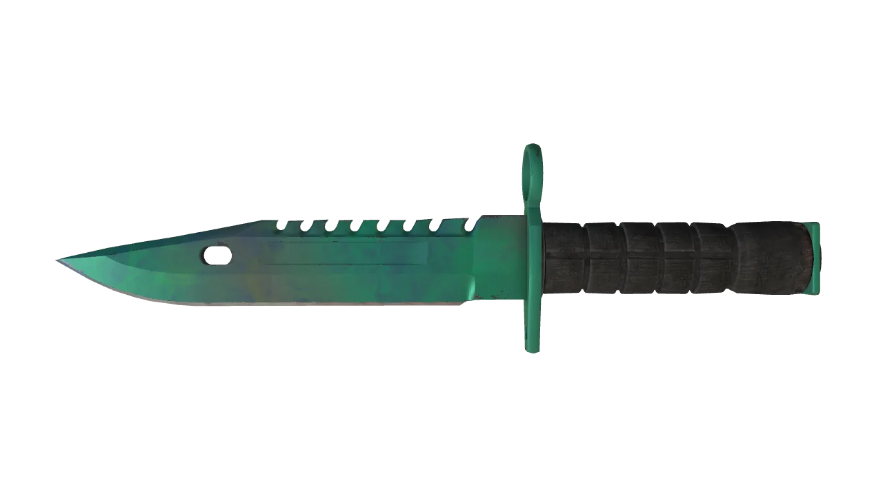 StatTrak™ ★ M9 Bayonet | Gamma Doppler (Phase 2) (Minimal Wear) — Dust II light, front