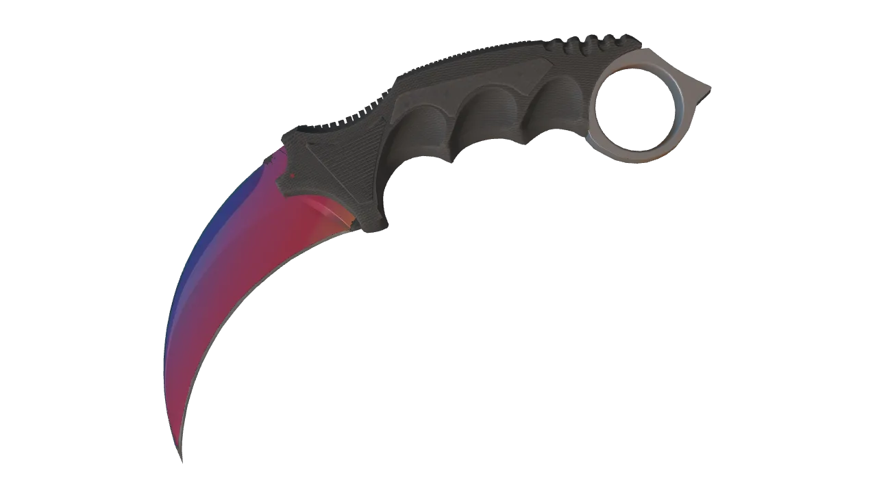 ★ Karambit | Fade (Factory New) — Dust II light, front
