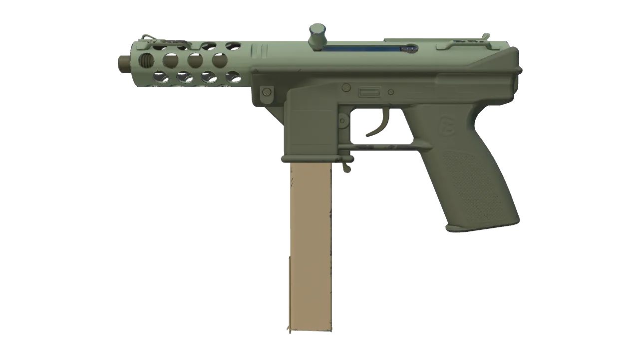 Tec-9 | Groundwater (Minimal Wear) — Dust II light, front