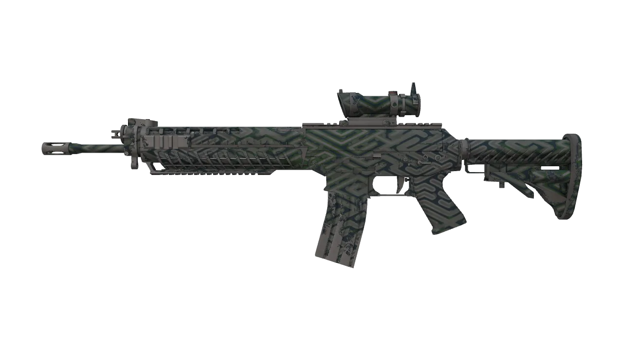 SG 553 | Barricade (Field-Tested) — Dust II light, front