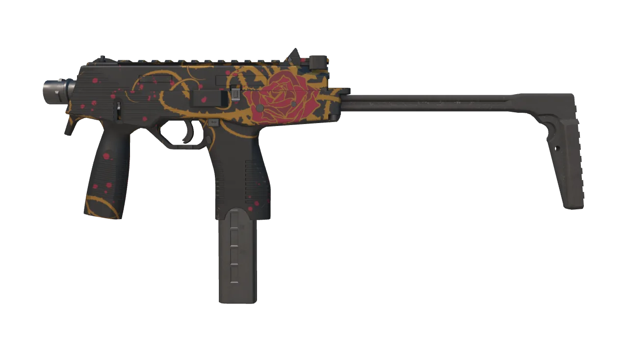 MP9 | Rose Iron (Factory New) — Dust II light, front