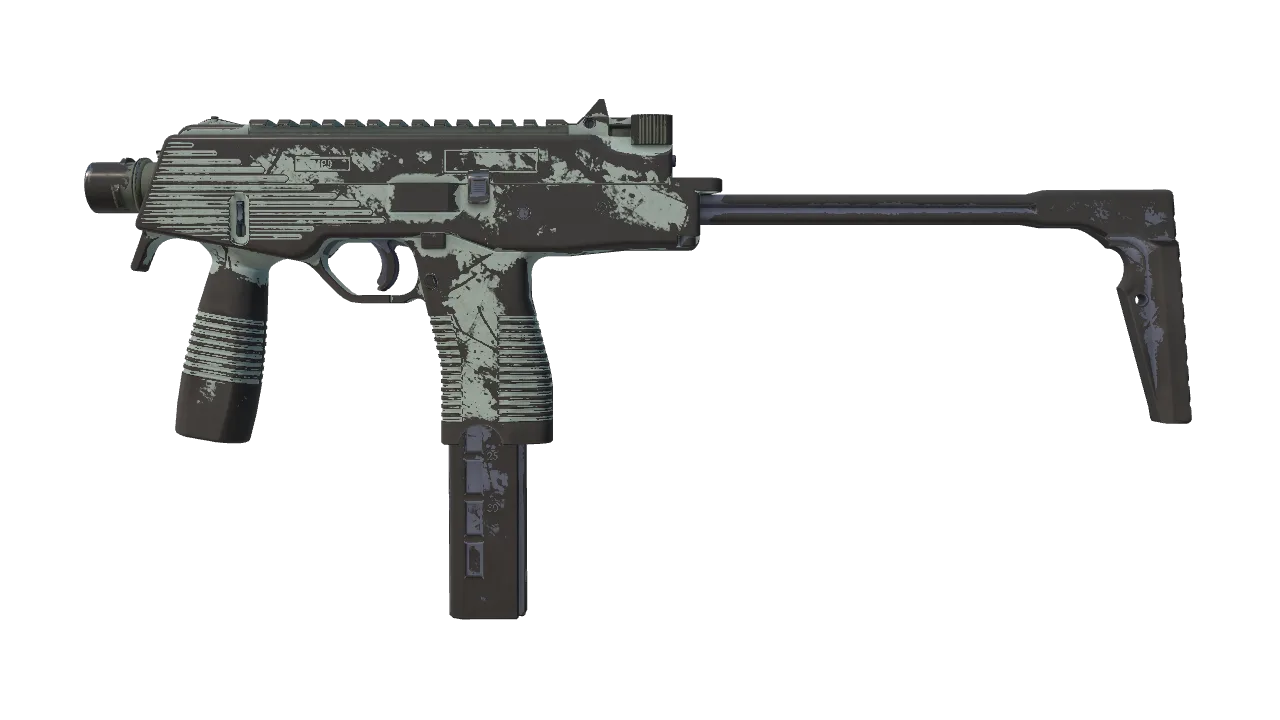 MP9 | Storm (Battle-Scarred) — Dust II light, front