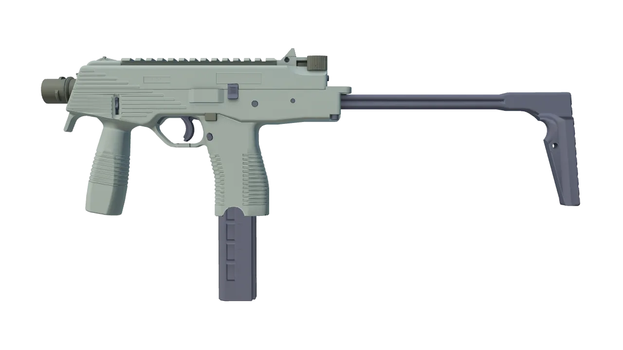 MP9 | Storm (Factory New) — Dust II light, front