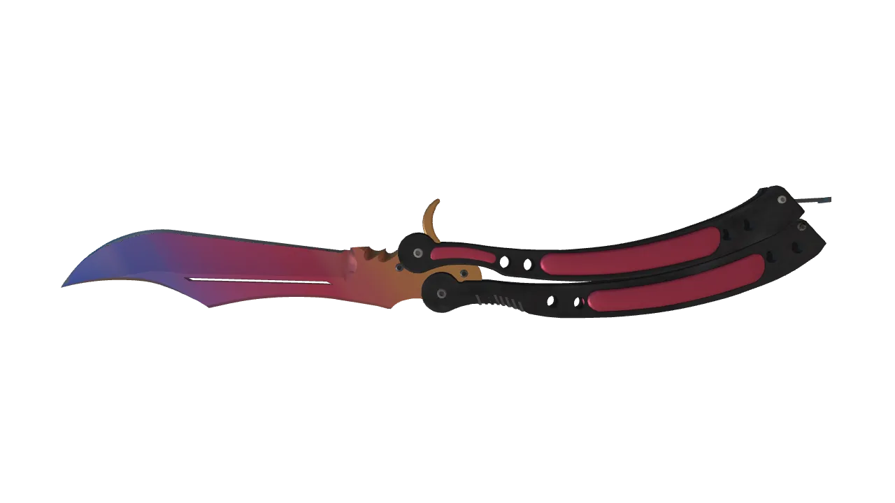 Butterfly Knife | Fade seed #348, back