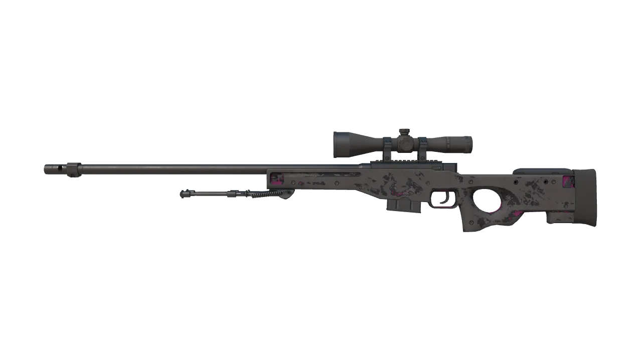 AWP | Pink DDPAT (Battle-Scarred) — Dust II light, front