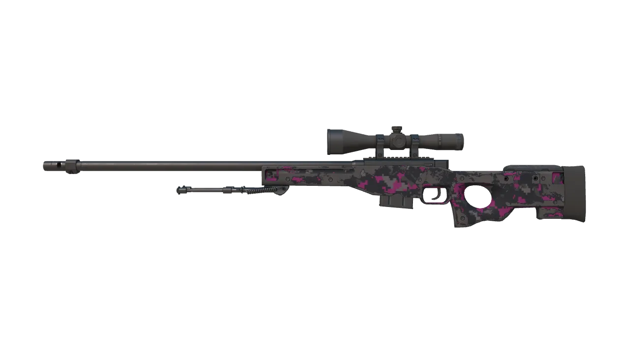 AWP | Pink DDPAT (Well-Worn) — Dust II light, front