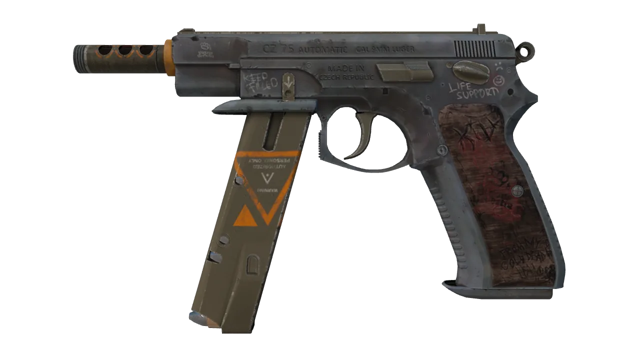 CZ75-Auto | Vendetta (Minimal Wear) — Dust II light, front