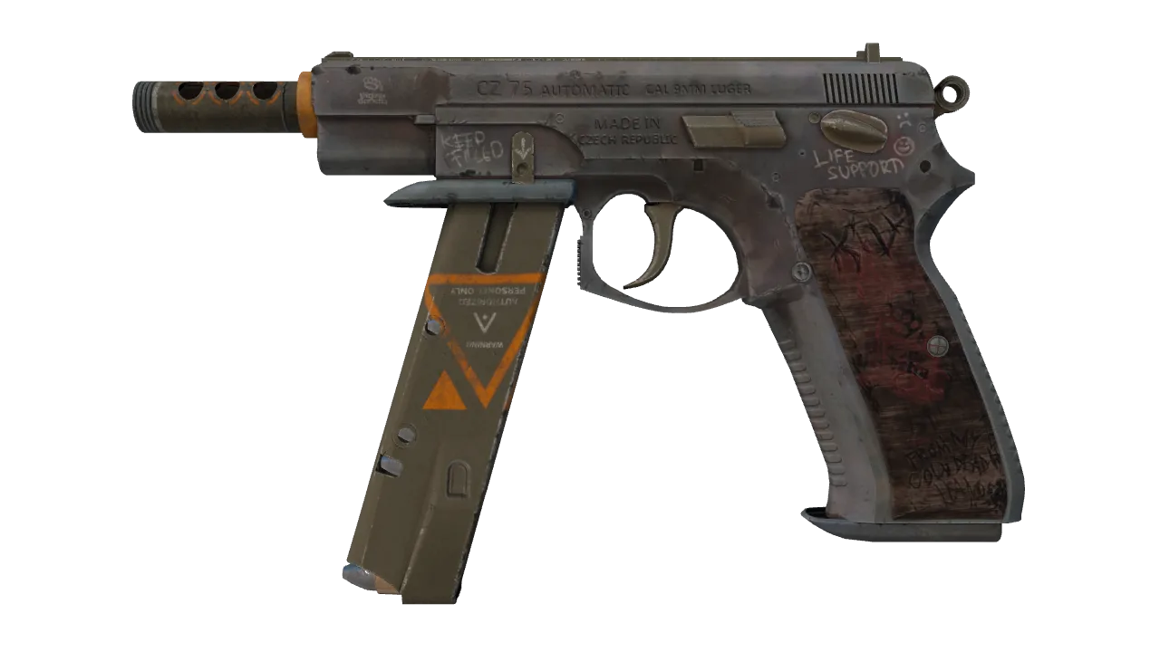 CZ75-Auto | Vendetta (Well-Worn) — Dust II light, front
