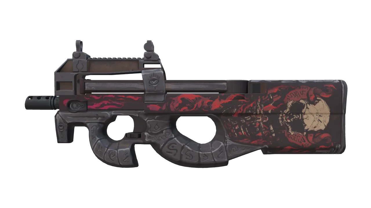 P90 | Shallow Grave (Minimal Wear) — Dust II light, front
