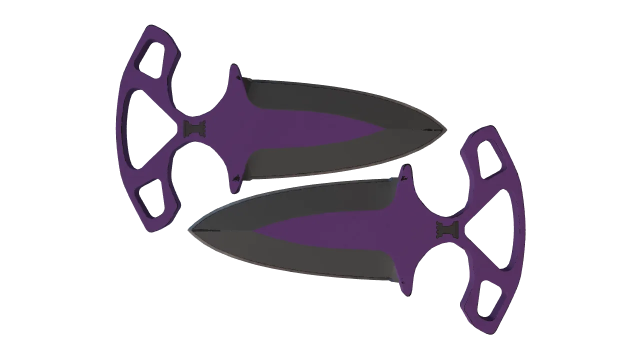★ Shadow Daggers | Ultraviolet (Field-Tested) — Dust II light, front