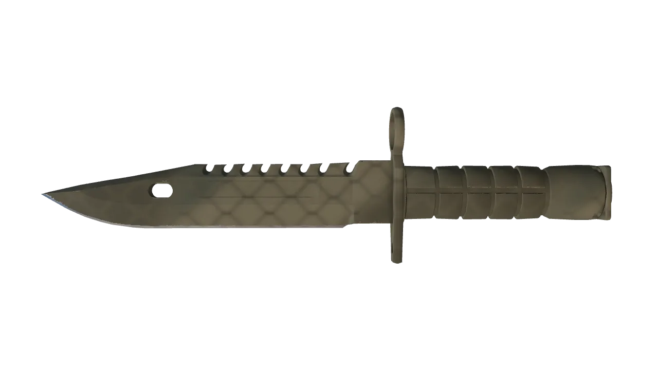 ★ M9 Bayonet | Safari Mesh (Factory New) — Dust II light, front