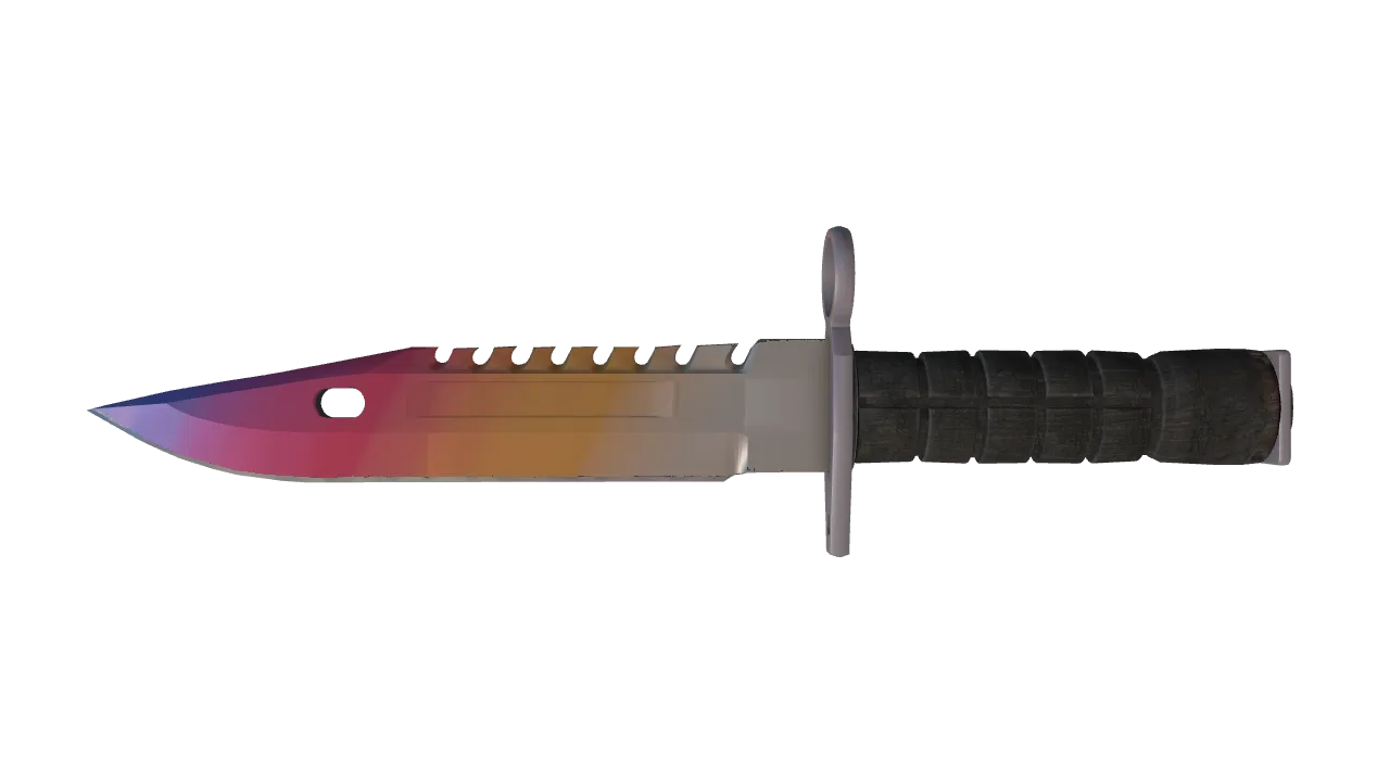 ★ M9 Bayonet | Fade (Factory New) — Dust II light, front