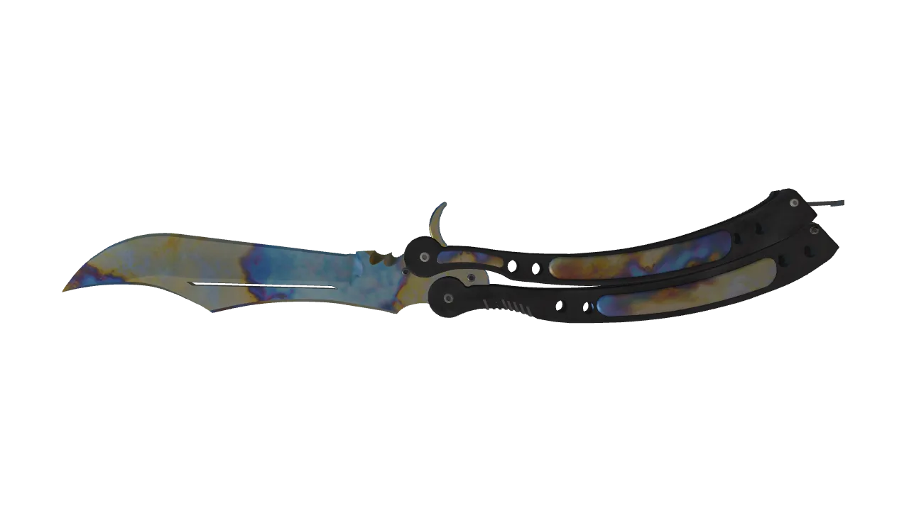 Butterfly Knife | Case Hardened seed #10, back