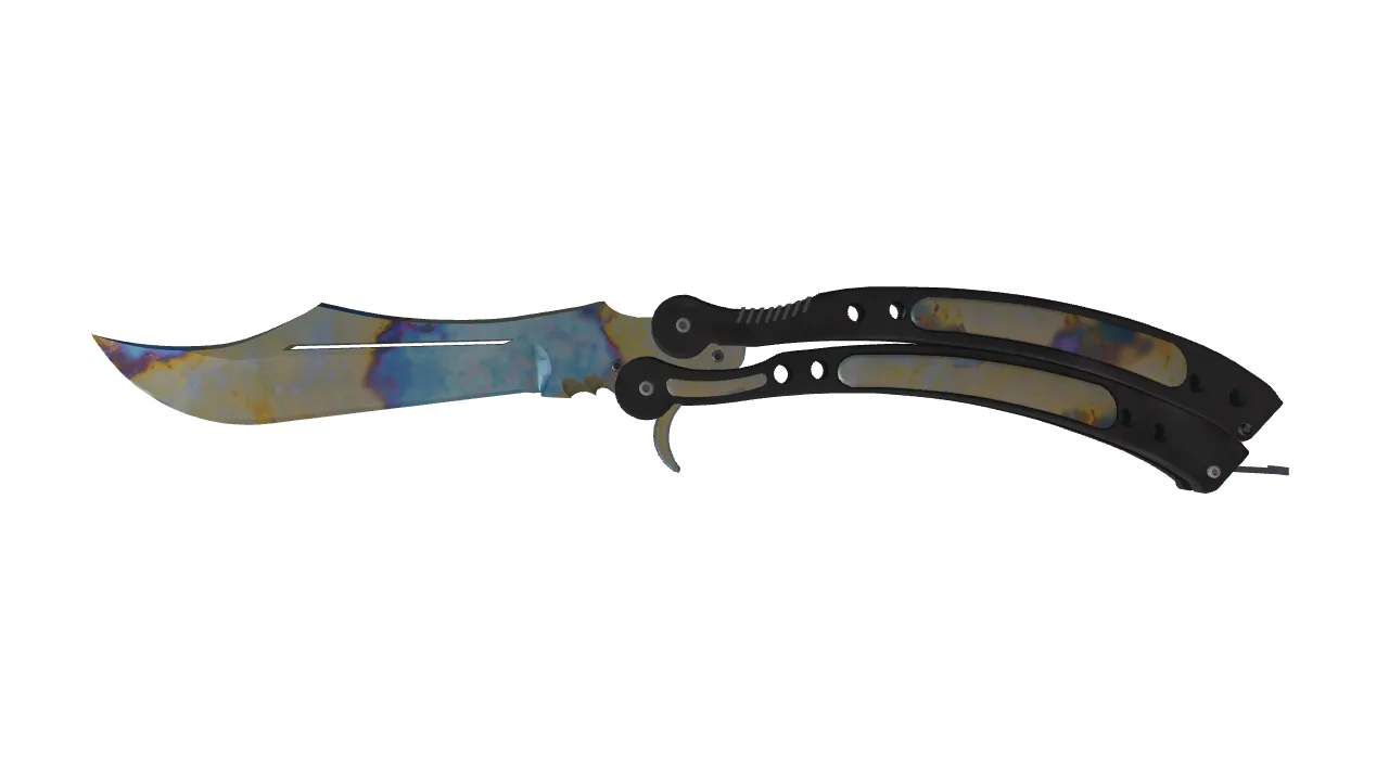 Butterfly Knife | Case Hardened seed #10, front