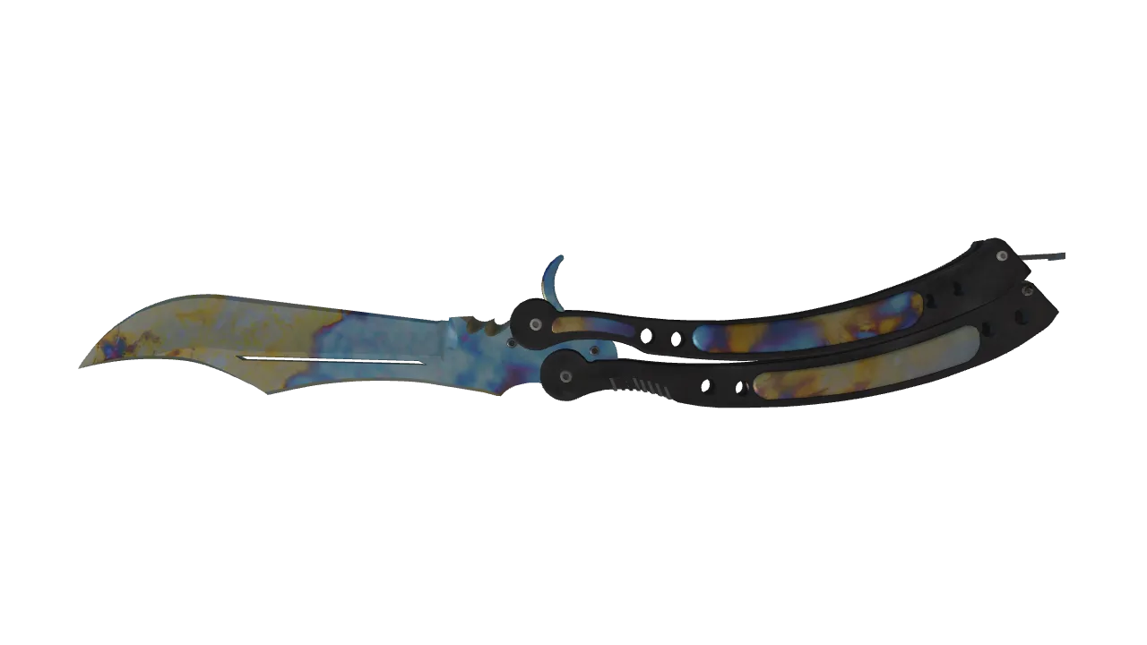 Butterfly Knife | Case Hardened seed #108, back