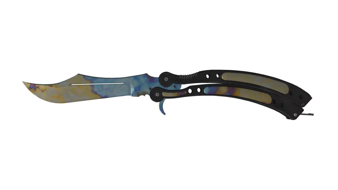 Butterfly Knife | Case Hardened seed #108, front