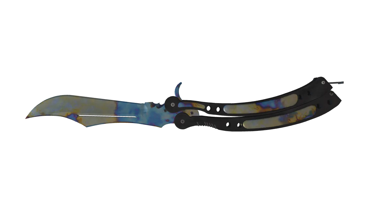 Butterfly Knife | Case Hardened seed #111, back