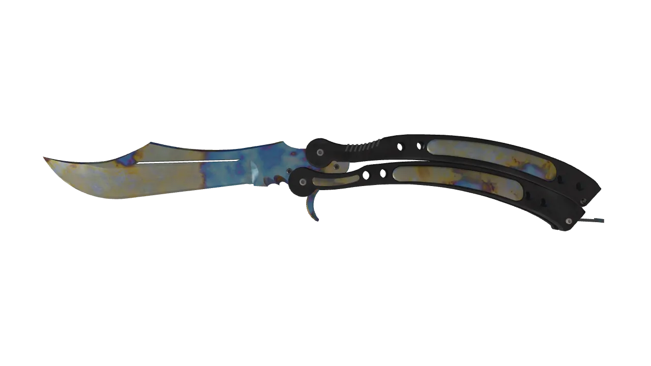 Butterfly Knife | Case Hardened seed #111, front
