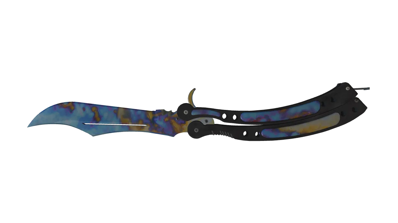 Butterfly Knife | Case Hardened seed #112, back