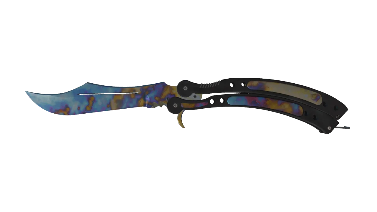 Butterfly Knife | Case Hardened seed #112, front