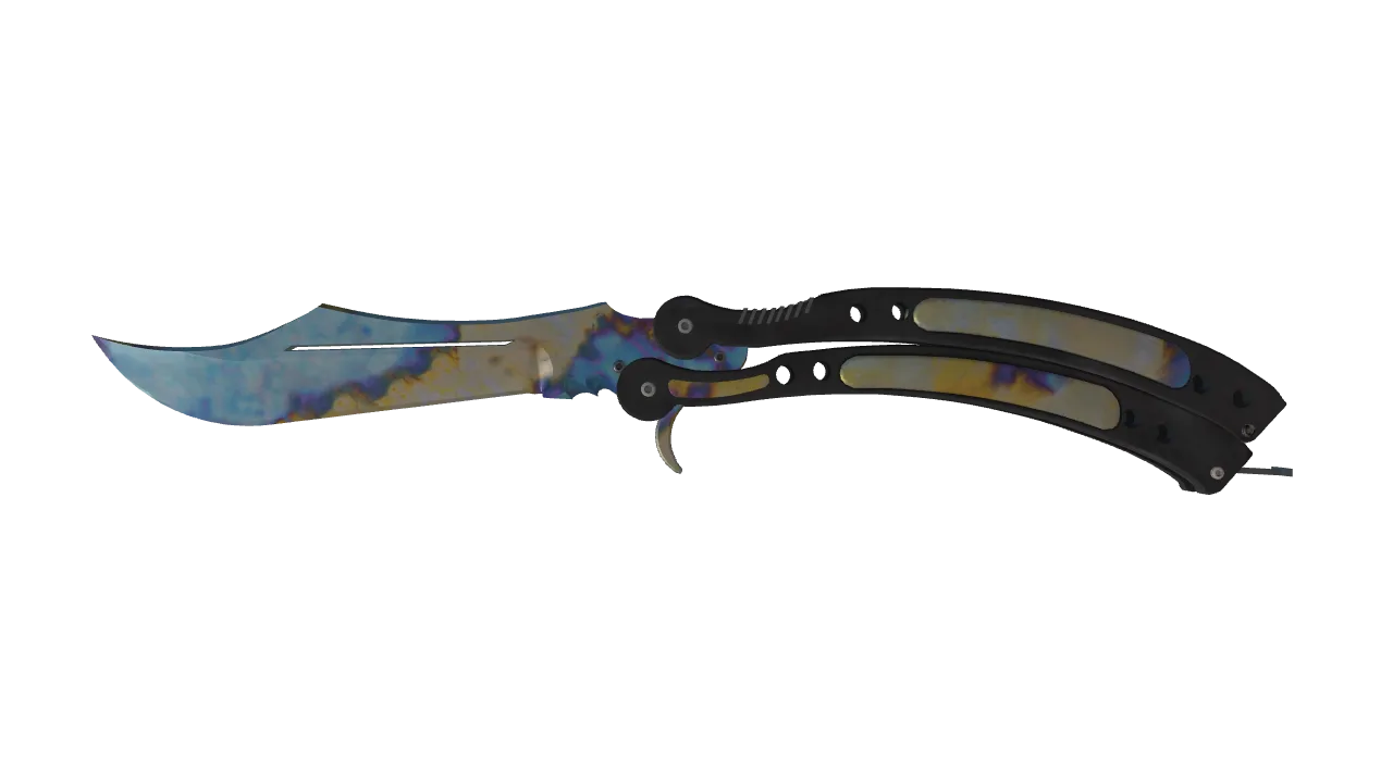 Butterfly Knife | Case Hardened seed #130, front