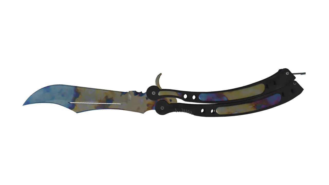 Butterfly Knife | Case Hardened seed #139, back