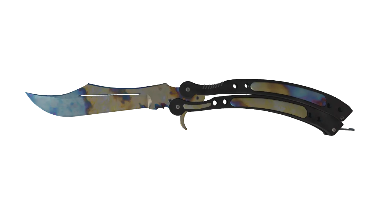 Butterfly Knife | Case Hardened seed #139, front