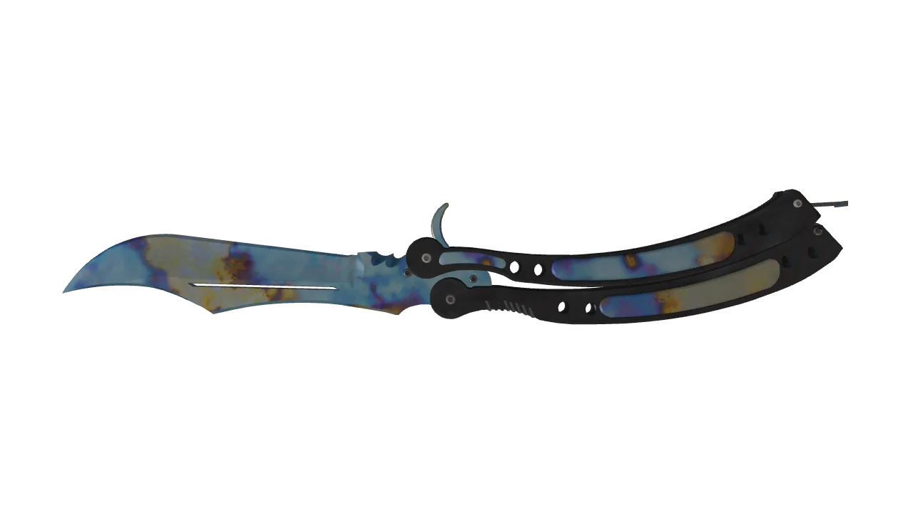 Butterfly Knife | Case Hardened seed #147, back