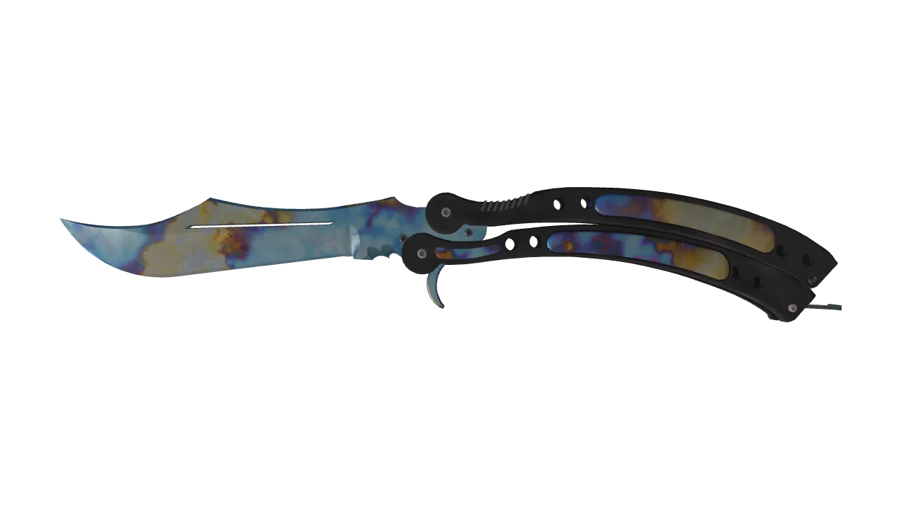 Butterfly Knife | Case Hardened seed #147, front