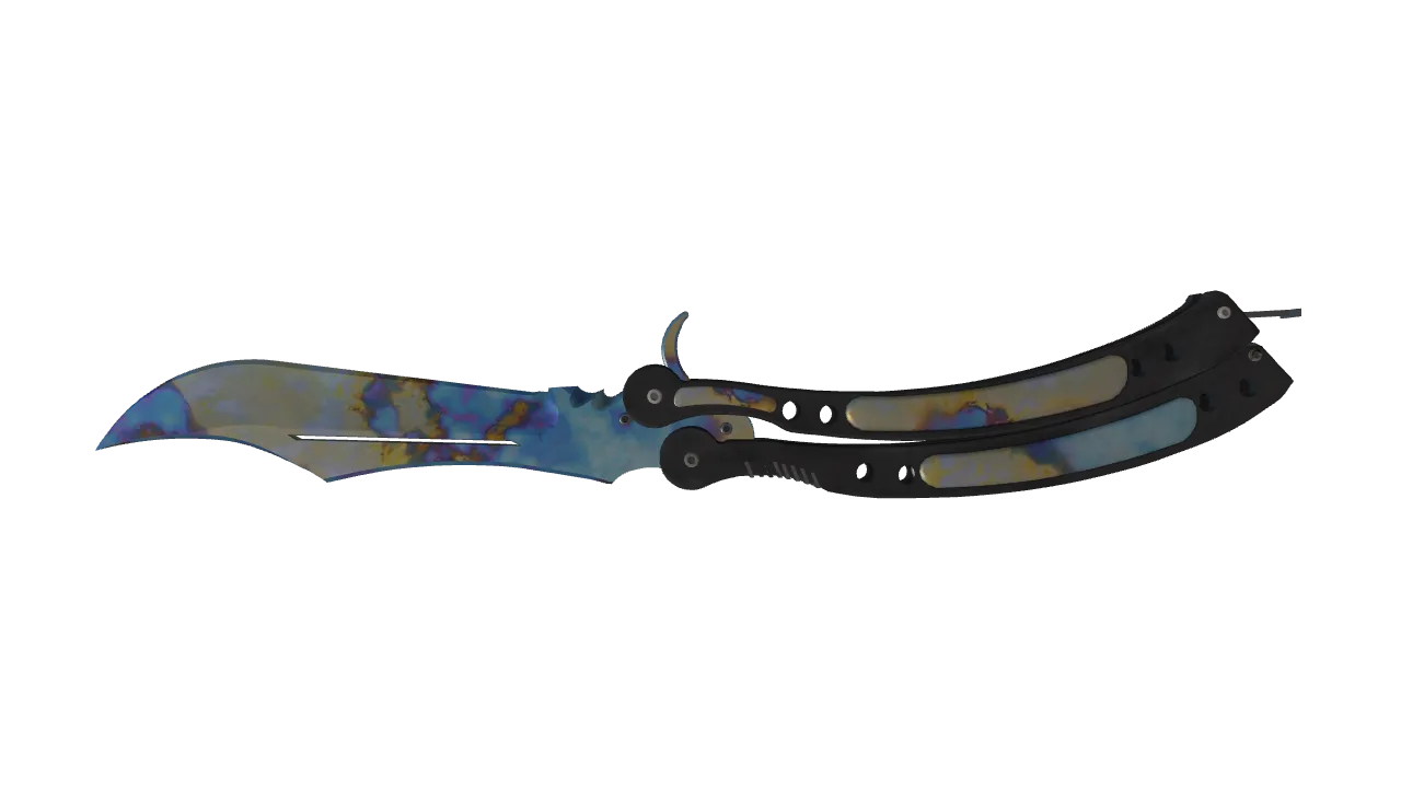 Butterfly Knife | Case Hardened seed #153, back
