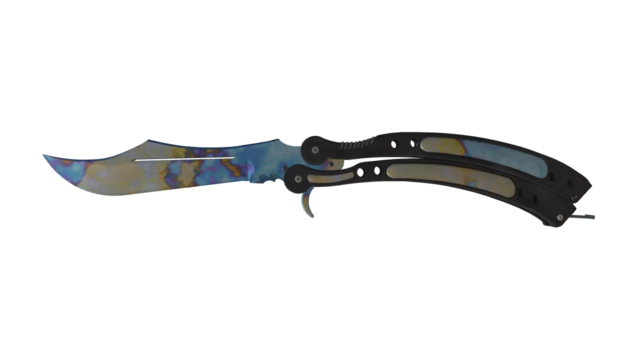 Butterfly Knife | Case Hardened seed #153, front