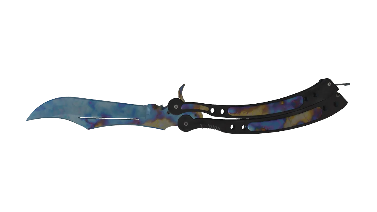 Butterfly Knife | Case Hardened seed #182, back