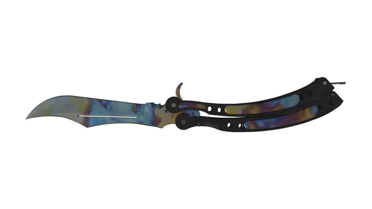 Butterfly Knife | Case Hardened seed #188, back
