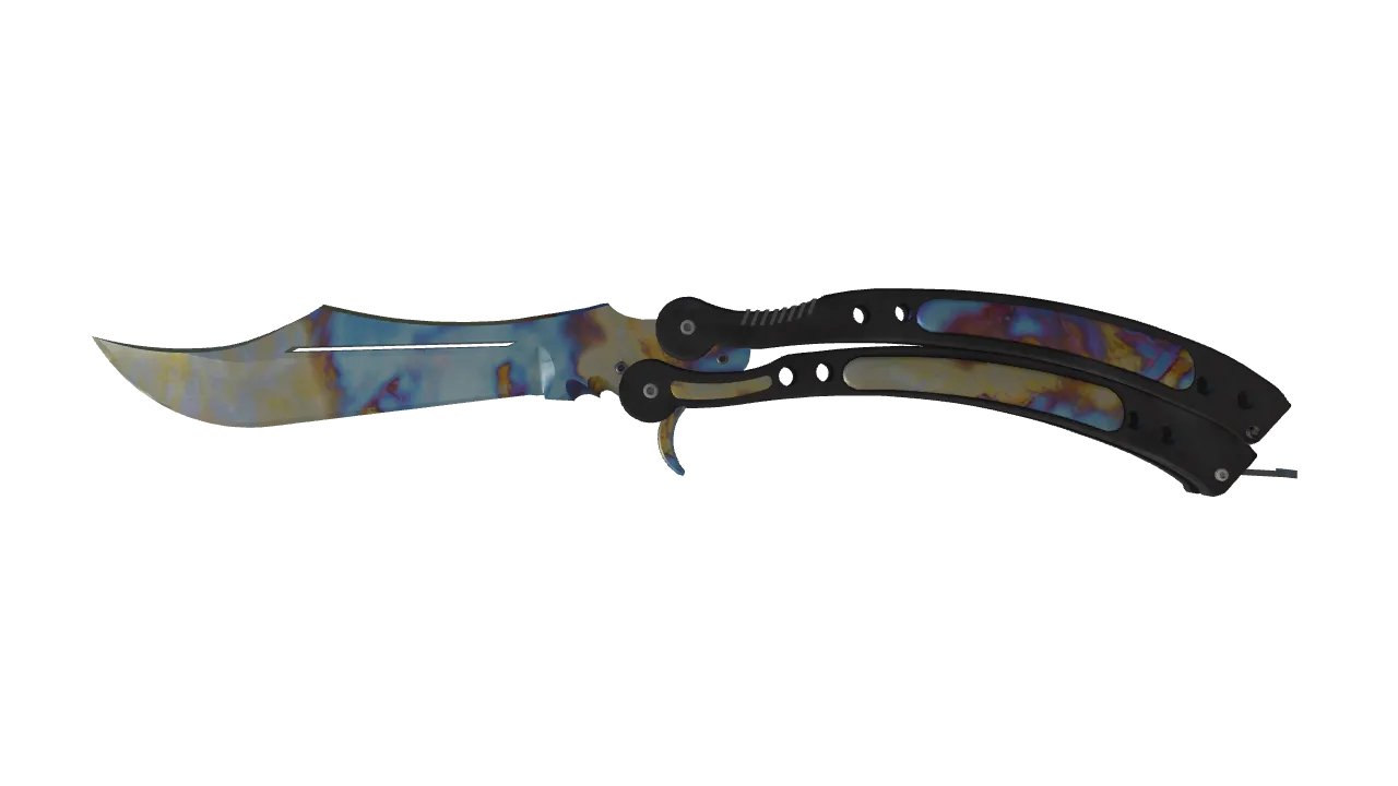 Butterfly Knife | Case Hardened seed #188, front