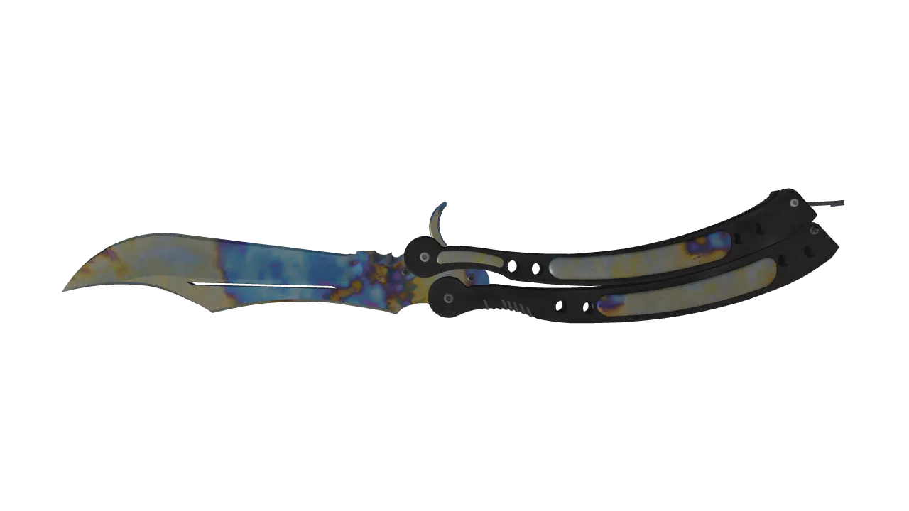 Butterfly Knife | Case Hardened seed #191, back