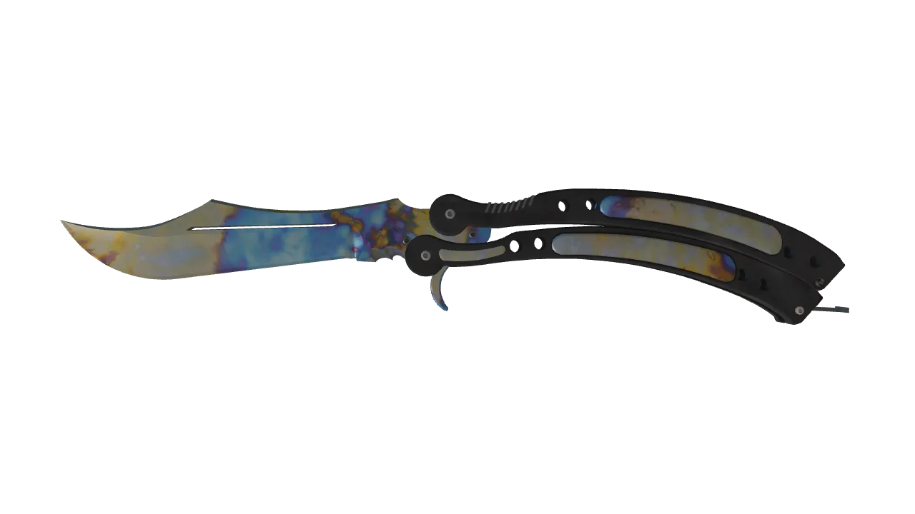 Butterfly Knife | Case Hardened seed #191, front
