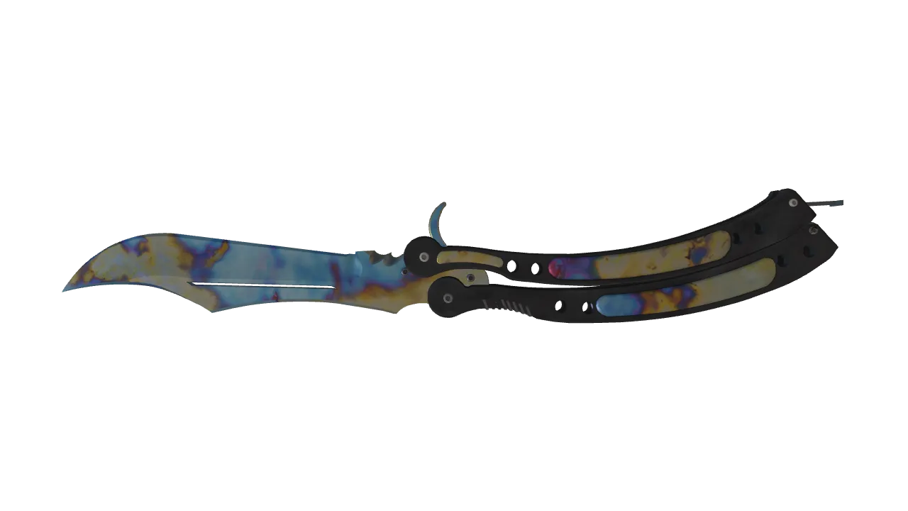 Butterfly Knife | Case Hardened seed #208, back