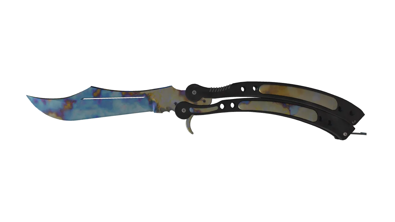 Butterfly Knife | Case Hardened seed #214, front