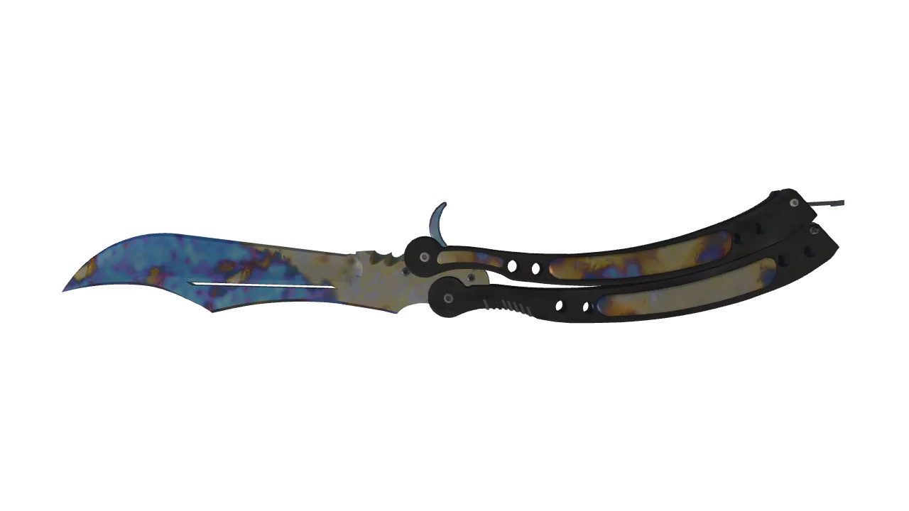 Butterfly Knife | Case Hardened seed #244, back