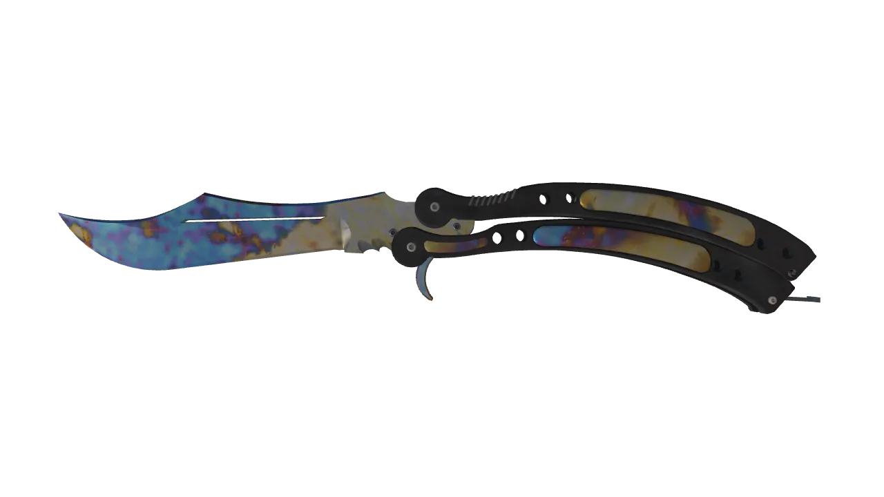 Butterfly Knife | Case Hardened seed #244, front