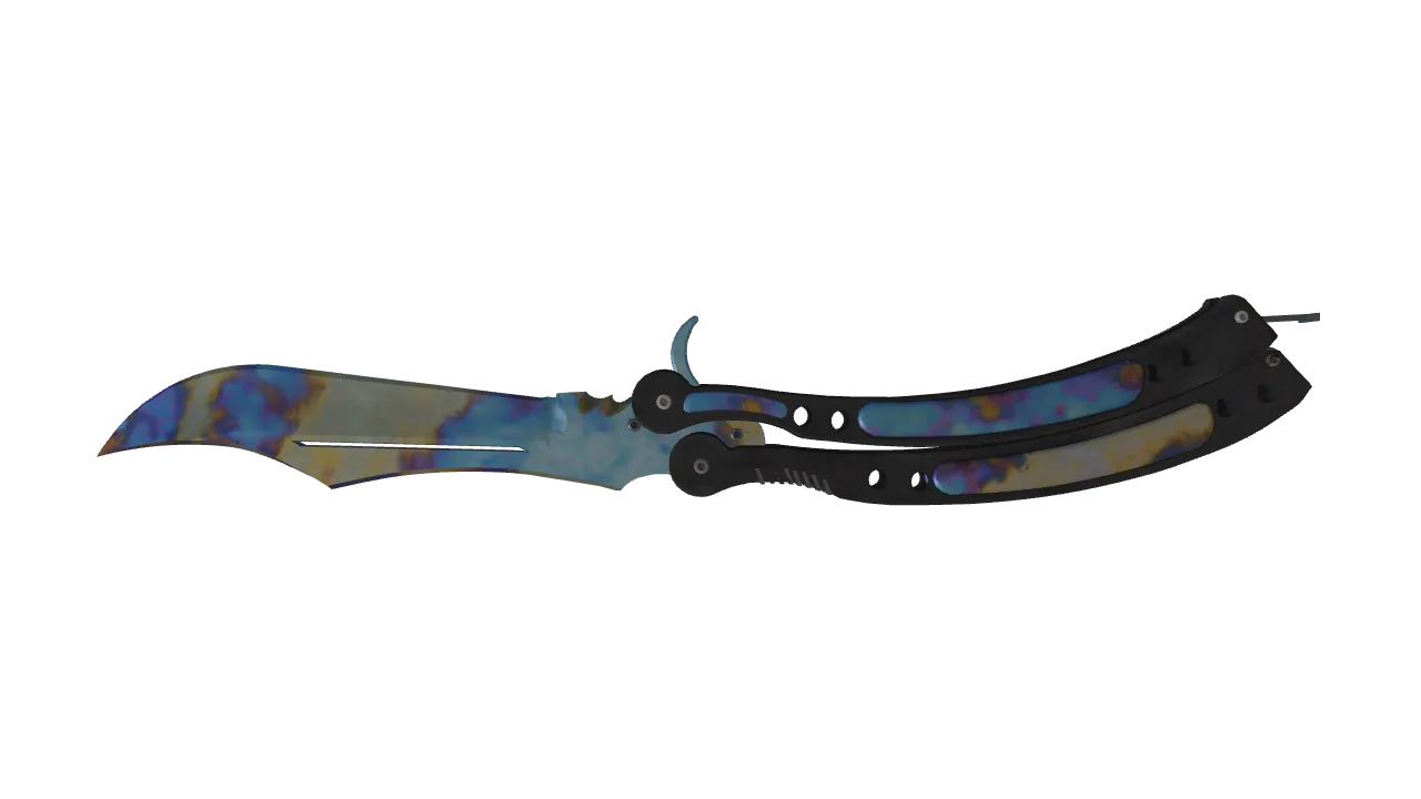 Butterfly Knife | Case Hardened seed #255, back