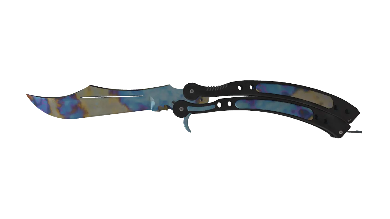 Butterfly Knife | Case Hardened seed #255, front