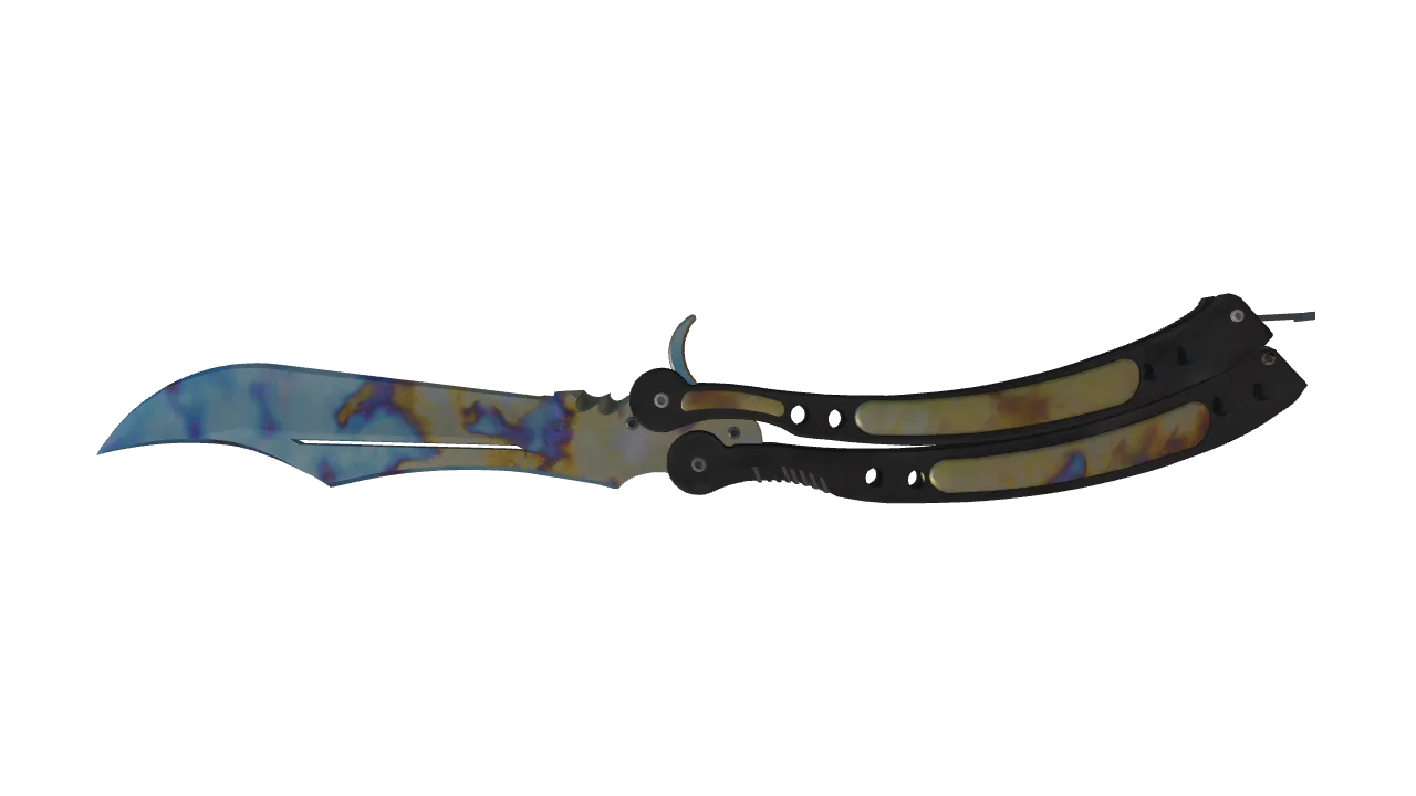 Butterfly Knife | Case Hardened seed #256, back