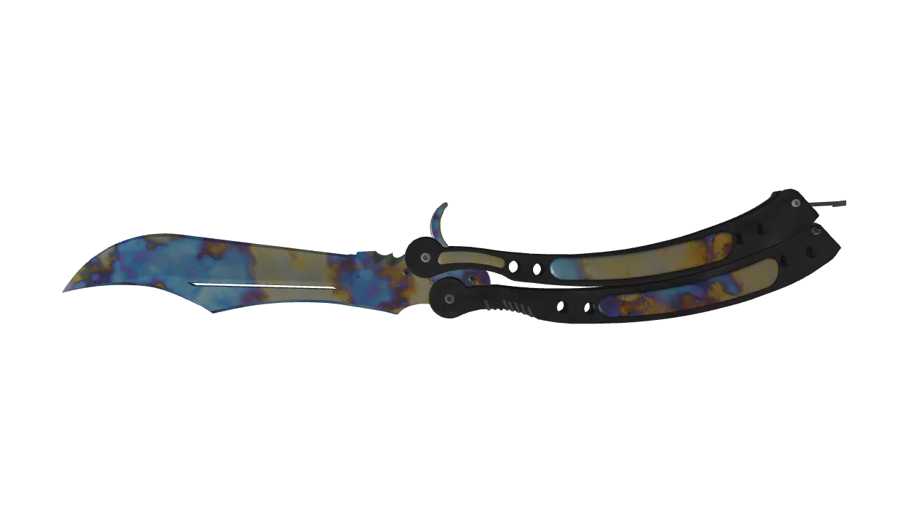 Butterfly Knife | Case Hardened seed #262, back